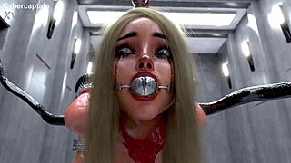 Slave girls in metal bondage