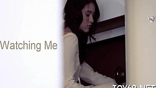 Teen gal fingers herself solo, riding that dildo wet and wild 😏