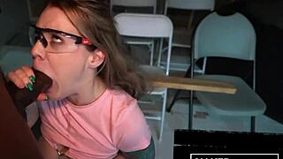 Blond slut, stuff your pussy with teacher's huge dick?