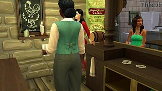 Threesome In A Public Bar Sims4