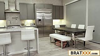 Pretty Little 18+ Teen Cosplays Black Cat in Role-Play