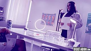 A latina babe embarks on a weird experiment with a busty milf