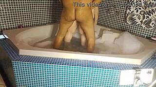 the latina hottie teases with big cock machine outdoors