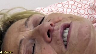 Sexy hairy granny enjoys time with toyboy