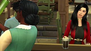 Threesome In A Public Bar Sims4