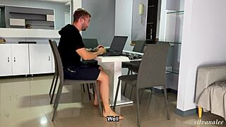 Friend gives hot milk to big ass busty milf wife Silvana Lee