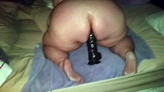 Can you handle huge fatty riding huge fat dildo? Part 2