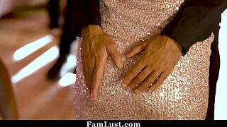 horny step family enjoying wild masquerade orgy celebration - famlust 😈