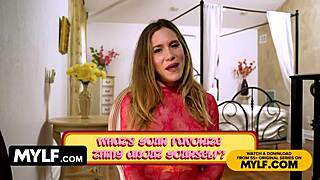 April Spotlight Squirting Toy Adores Quin In Messy Group Anal Fun