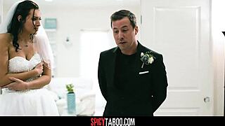 Perv stud interrupts stepbrother's wife before the wedding