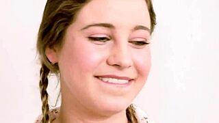 the young babysitter with pigtails taking a massive cumshot