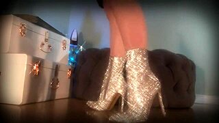 Mesmerize Her Slave With Sparkle Boots