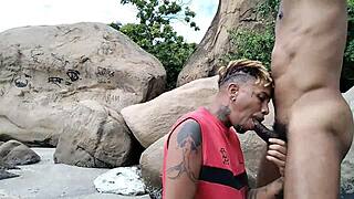 At the airport, I dominated a muscular black guy outdoors