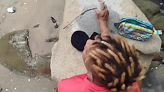 At the airport, I dominated a muscular black guy outdoors