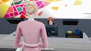 Boss fucks wife in office, cheating erotic story series in Sims 4 porn