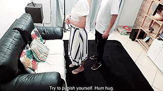 Why Did the Bad Cleaning Lady Beg for Punishment? She Got Spanked and Facial Cum!