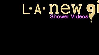 cute teen 18+ blonde took a shower after daddy interview