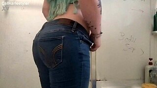 feeling myself with big tits in focus during a casual moment