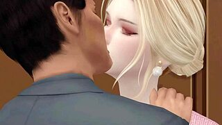 Boss fucks wife in office, cheating erotic story series in Sims 4 porn