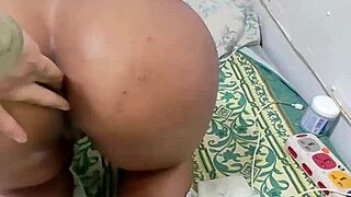 My submissive whore pleases me with tight anal in rough interracial session