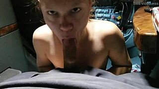 wife enjoys a mouthful in the truck - ft shadebunny