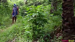 ebony queen makes a blind man cry by riding his cock