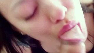Homemade Blowjob With Great Deep Throat Action From Latina Amateur
