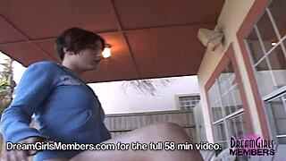 Two party freaks fuckin' with giant dildo