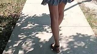 publicly on the street naked