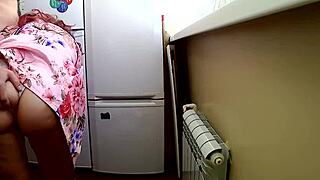 Step mom bent over for son's anal fuck.