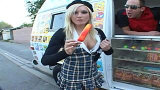 blonde kylie reese rides his monster cock on the bed