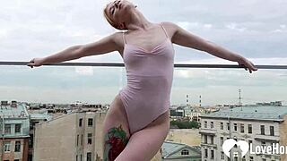 Watch this flexible ballerina experience a long cock for the first time. She moans in orgasm.