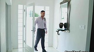 curvy blonde teen begs for deep anal from roomie