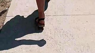 publicly on the street naked