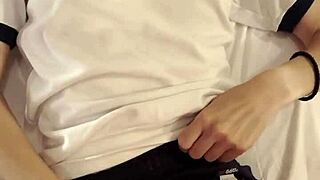 i changed her into gym cloths and bloomers for hommade filming, fucked and cummed on them