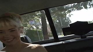 blonde teen takes huge cock, face covered in cum