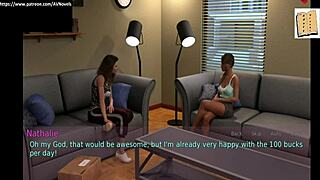 The beautiful 46-year-old wife and stepmother plays an exciting game with her mother-in-law at home