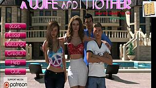 The beautiful 46-year-old wife and stepmother plays an exciting game with her mother-in-law at home