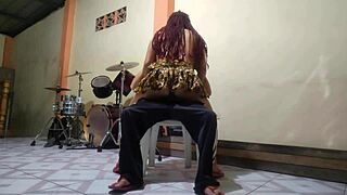 Stepmom seduces stepson for riding fuck.