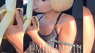 Instagram Miinamariie Deepthroat Cucumber In Public Park