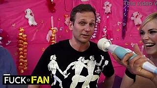 dirty-talking pornstar tory lane jerks off lucky contest winner in threesome game.