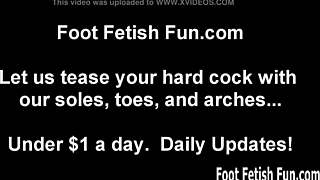 Suck our toes and worship our feet now