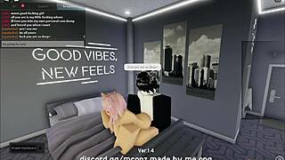 Fucking cute catgirl in roblox condo! 🐱
