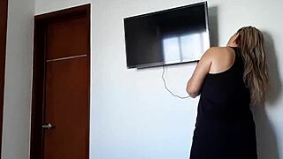 How does the stepmother handle her stepson's big cock?