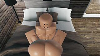 the bbw gets her pussy eaten, then fucked - roblox