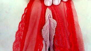Long Wet Messy Female Masturbation With Glass Dildo Closeup