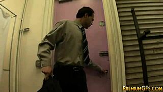 Izzy Bella Blu Delivers Horny Handjob to Monster Cock