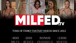 Busty Ebony Stepmom Pleasures Me Next To Pa