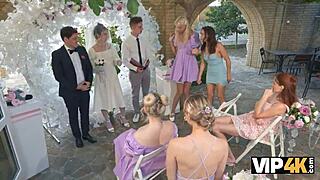 vip4k bride got fucked hard and anal creampied while guests watched