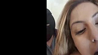 desiree lopez strips and gets her tight latina pussy blackbred with creampie